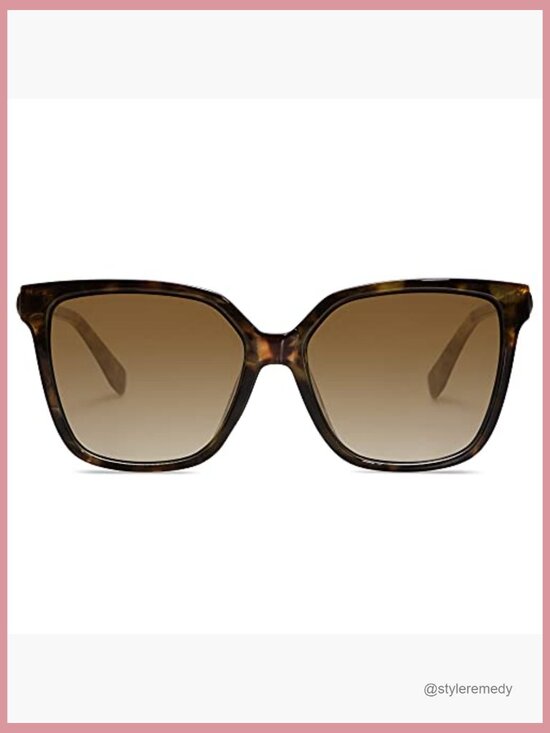 Square Sunglasses with UV400 Protection Lens and Metal Gem Temple main image 4